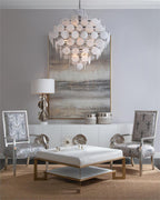 Glass Medallion Eighteen-Light Chandelier - Manorlights