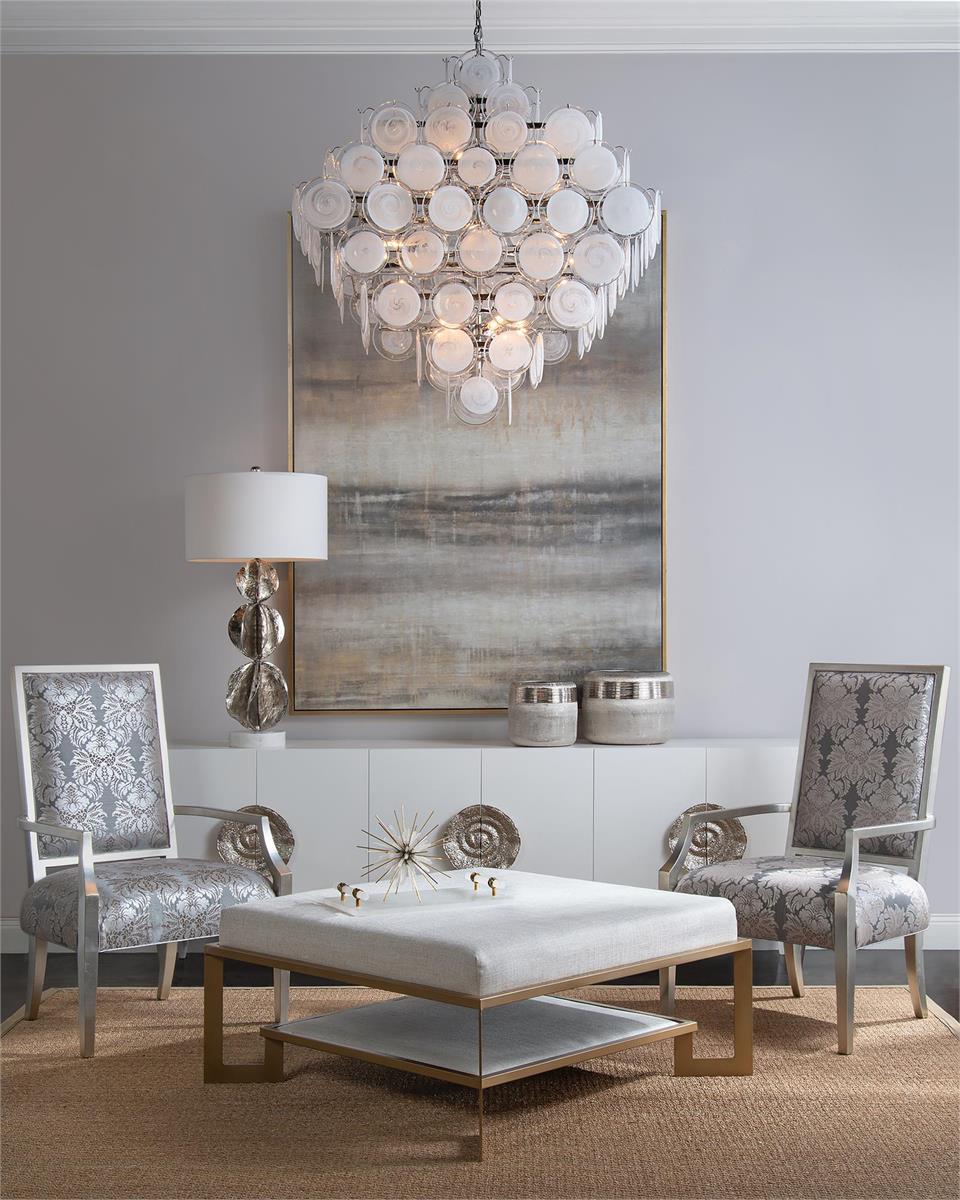 Glass Medallion Eighteen-Light Chandelier - Manorlights