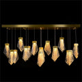 Lux Glass Crystal Twenty-Seven-Light Horizontal Chandelier