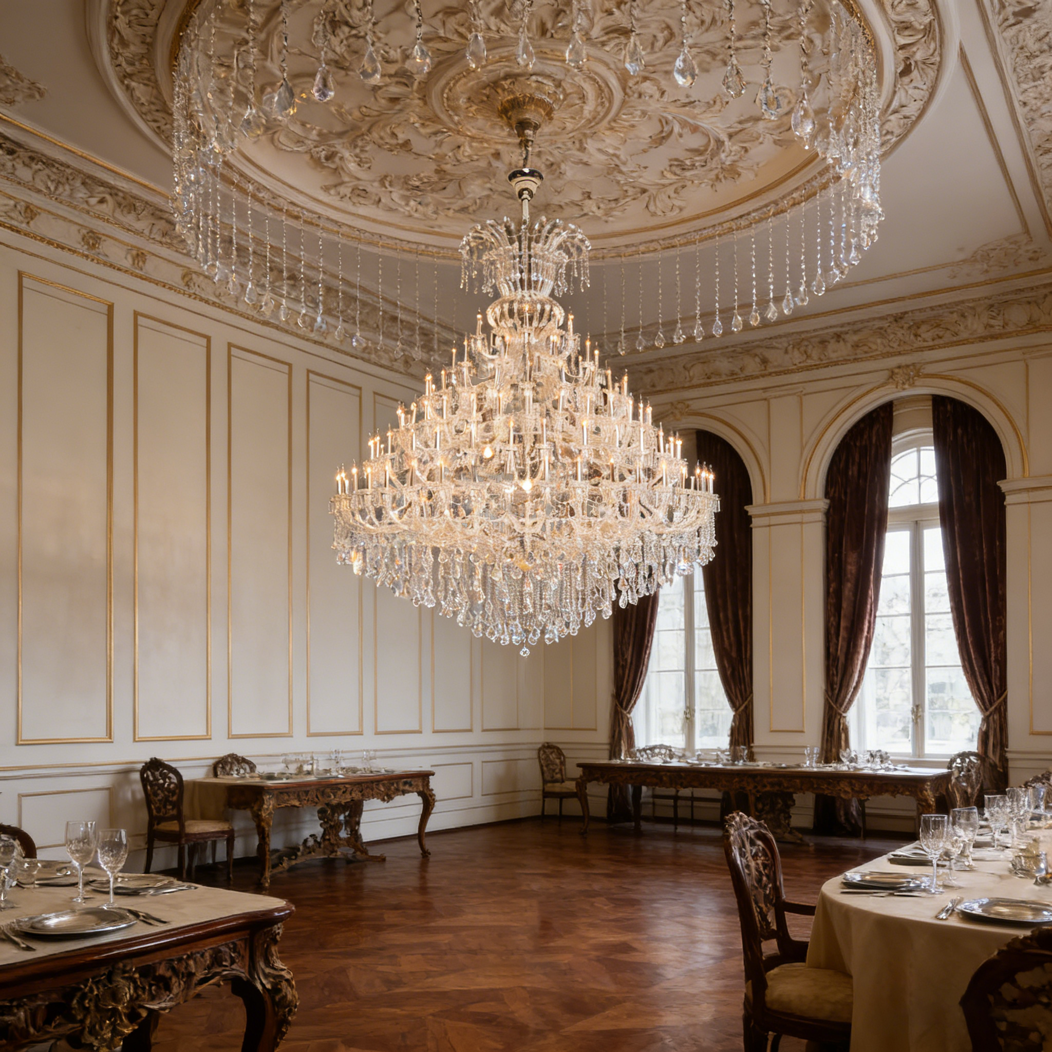 104X118 Inch Extra Large Maria Theresa Crystal Chandelier 140 Lights Candle Style Oversized Chandelier for Event Hall-大吊灯-Manorlights