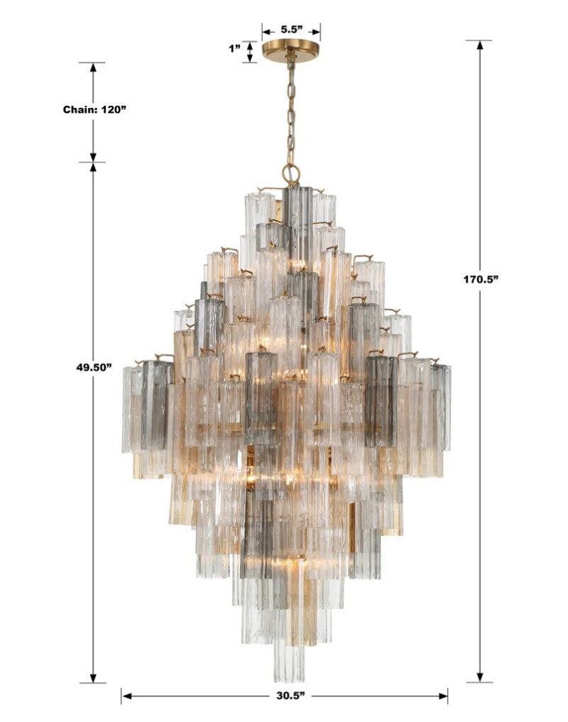 Eddifod Tiered 20-Light Chandelier-Chandelier-Manorlights