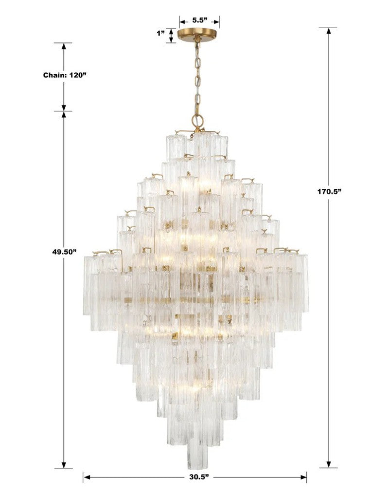 Eddifod Tiered 20-Light Chandelier-Chandelier-Manorlights