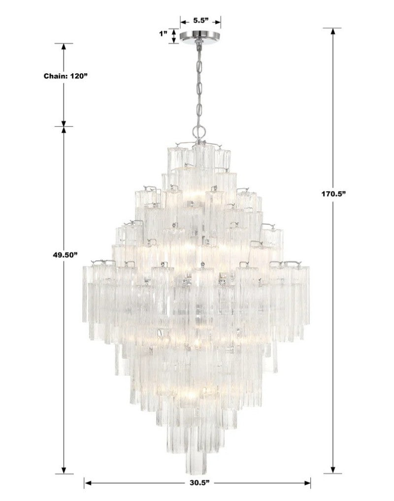 Eddifod Tiered 20-Light Chandelier-Chandelier-Manorlights