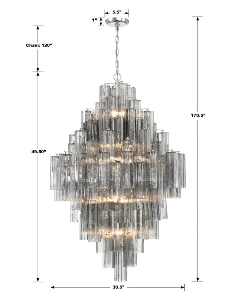 Eddifod Tiered 20-Light Chandelier-Chandelier-Manorlights