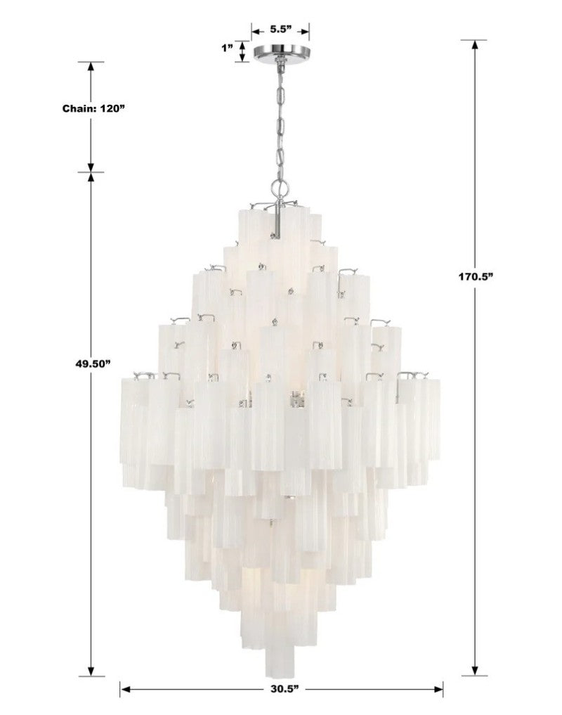 Eddifod Tiered 20-Light Chandelier-Chandelier-Manorlights