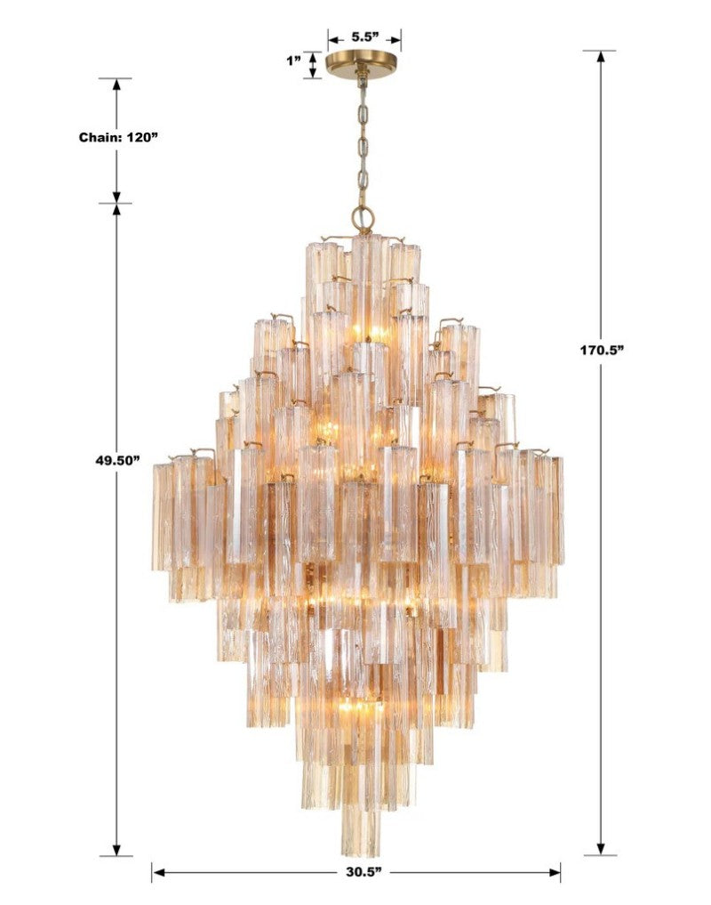Eddifod Tiered 20-Light Chandelier-Chandelier-Manorlights