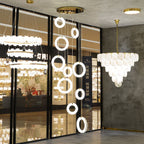 Alabaster Staircase Chandelier Light-chandeliers for dining room,chandeliers for stairways,chandeliers for foyer,chandeliers for bedrooms,chandeliers for kitchen,chandeliers for living room-Manorlights