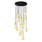 Alabaster Global Wavy Chandelier-Pendant for living room,Pendant for kitchen,Pendant for bathrooms,Pendant for bedrooms,Pendant for foyer,Pendant for stairways,Pendant for dining room-Manorlights