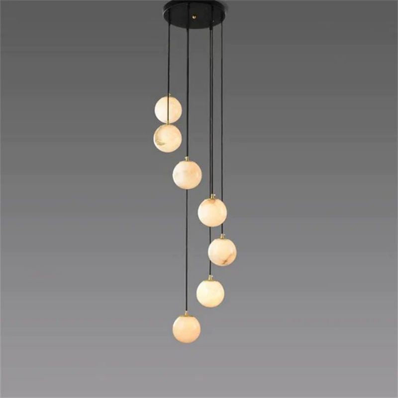 Alabaster Global Wavy Chandelier-Pendant for living room,Pendant for kitchen,Pendant for bathrooms,Pendant for bedrooms,Pendant for foyer,Pendant for stairways,Pendant for dining room-Manorlights
