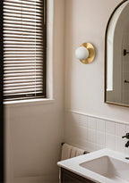 Round Alabaster Orb Sconce - Vakkerlight