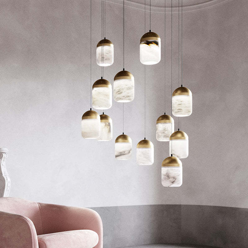 Alabaster Staircases Chandelier-Chandelier-Manorlights