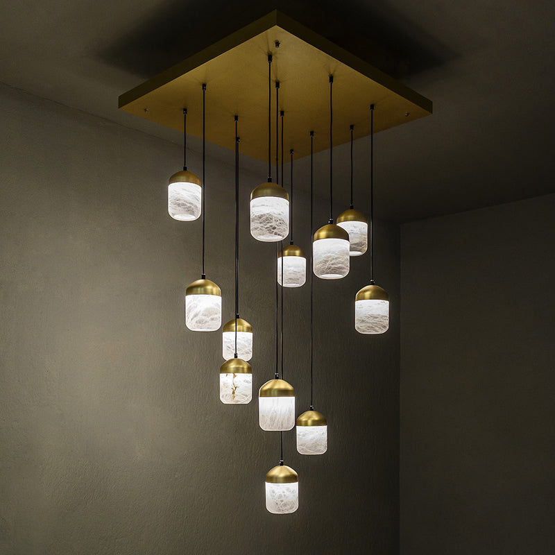 Alabaster Staircases Chandelier-Chandelier-Manorlights