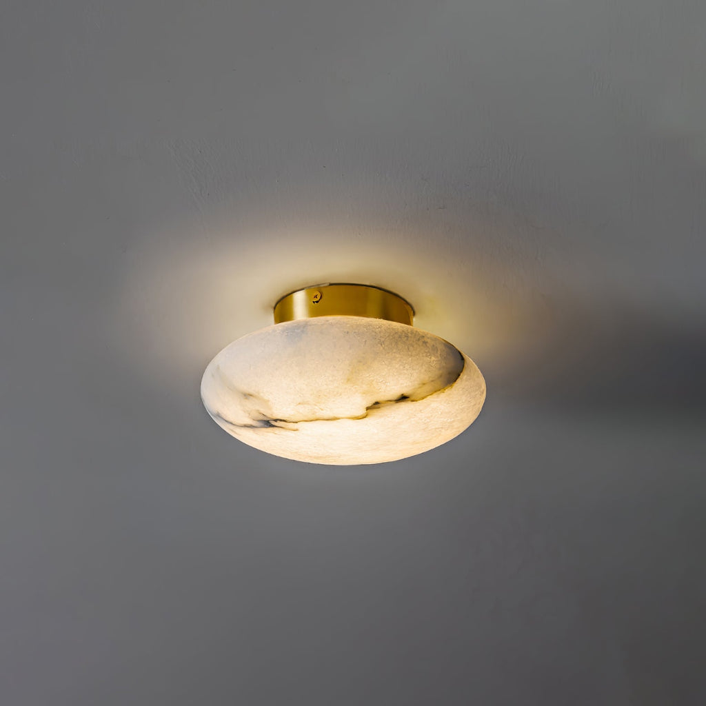 Alabaster Oval Ceiling Lamp - Vakkerlight
