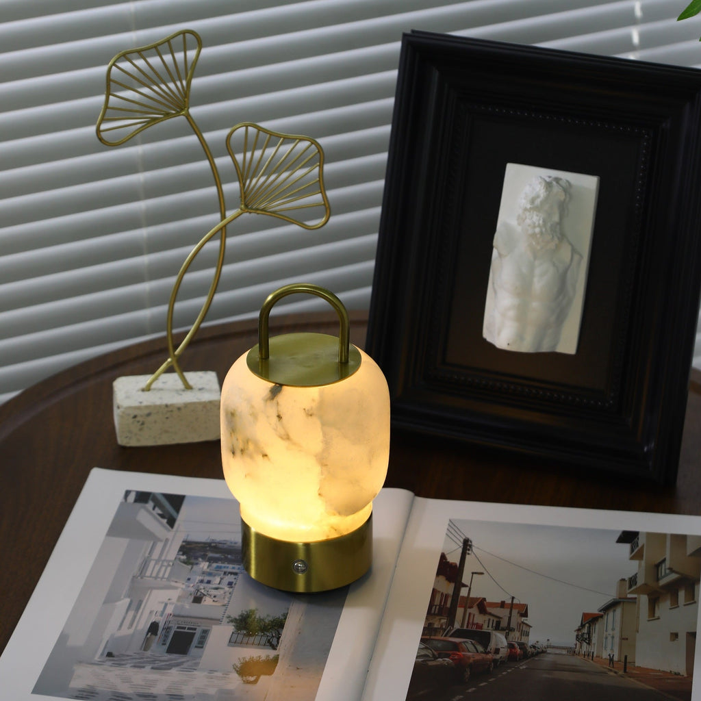 Alabaster Portable Rechargeable Table Lamp - Vakkerlight