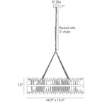 Althely 10 Lights Rectangle Pendant Chandelier-Manorlights