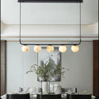 Alabaster Clool Linear Chandelier-Pendant for living room,Pendant for kitchen,Pendant for bathrooms,Pendant for bedrooms,Pendant for foyer,Pendant for stairways,Pendant for dining room-Manorlights