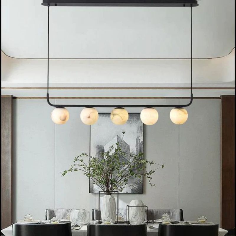 Alabaster Clool Linear Chandelier-Pendant for living room,Pendant for kitchen,Pendant for bathrooms,Pendant for bedrooms,Pendant for foyer,Pendant for stairways,Pendant for dining room-Manorlights