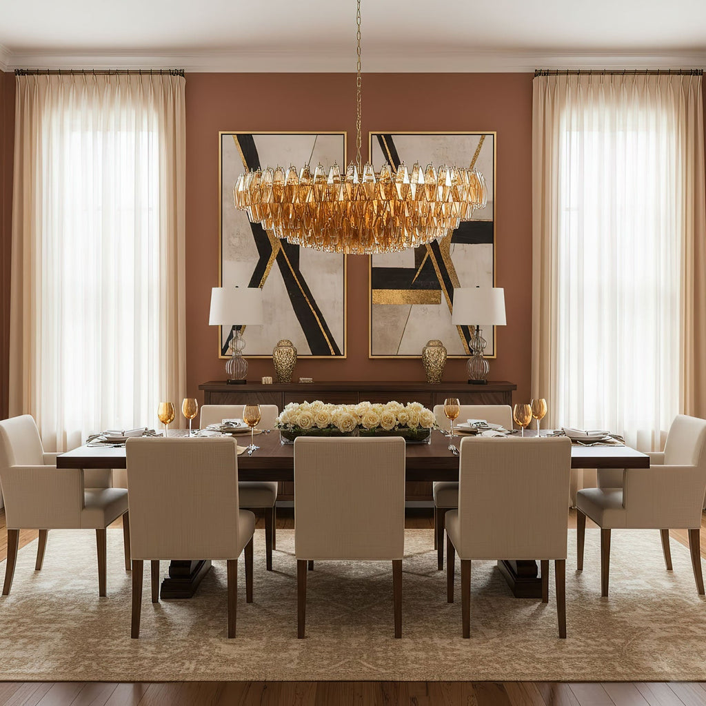 Premium Amber Sorrento Chandelier-Chandelier-Manorlights