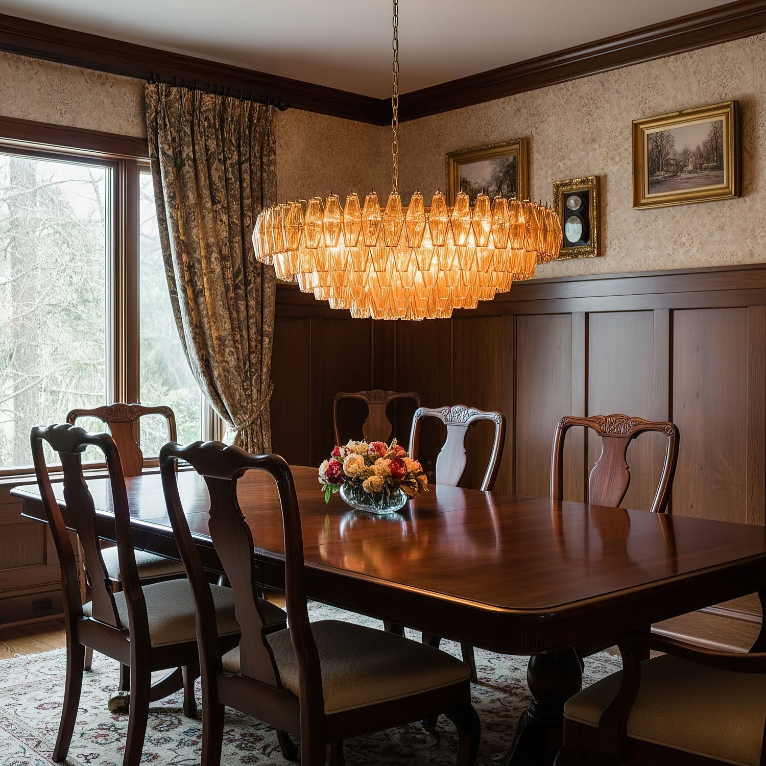 Premium Amber Sorrento Chandelier-Chandelier-Manorlights