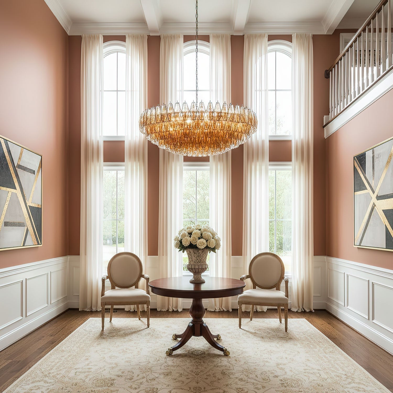 Premium Amber Sorrento Chandelier-Chandelier-Manorlights