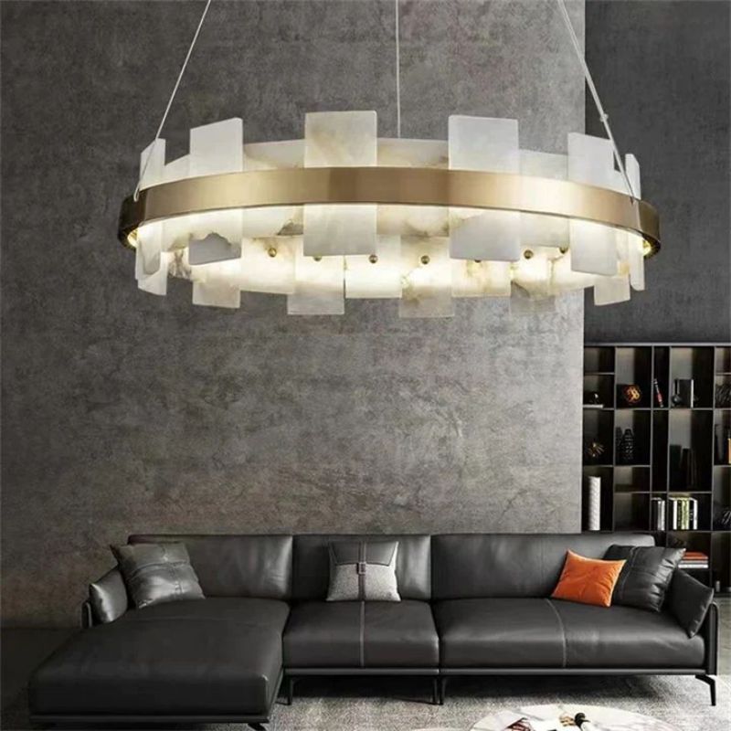 Alabaster Pomois Modern Chandelier-Pendant for living room,Pendant for kitchen,Pendant for bathrooms,Pendant for bedrooms,Pendant for foyer,Pendant for stairways,Pendant for dining room-Manorlights