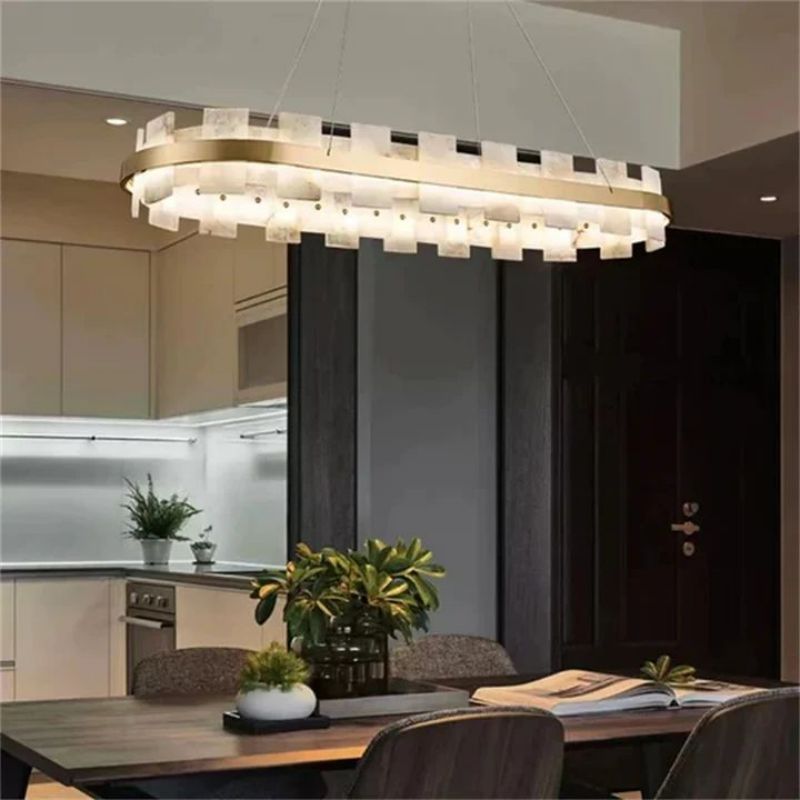 Alabaster Pomois Modern Chandelier-Pendant for living room,Pendant for kitchen,Pendant for bathrooms,Pendant for bedrooms,Pendant for foyer,Pendant for stairways,Pendant for dining room-Manorlights