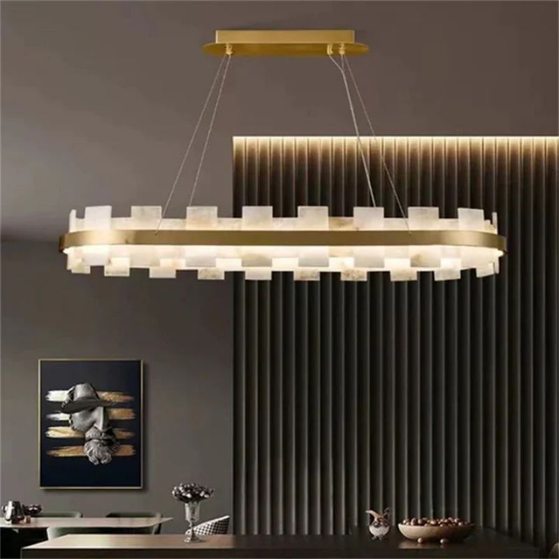 Alabaster Pomois Modern Chandelier-Pendant for living room,Pendant for kitchen,Pendant for bathrooms,Pendant for bedrooms,Pendant for foyer,Pendant for stairways,Pendant for dining room-Manorlights