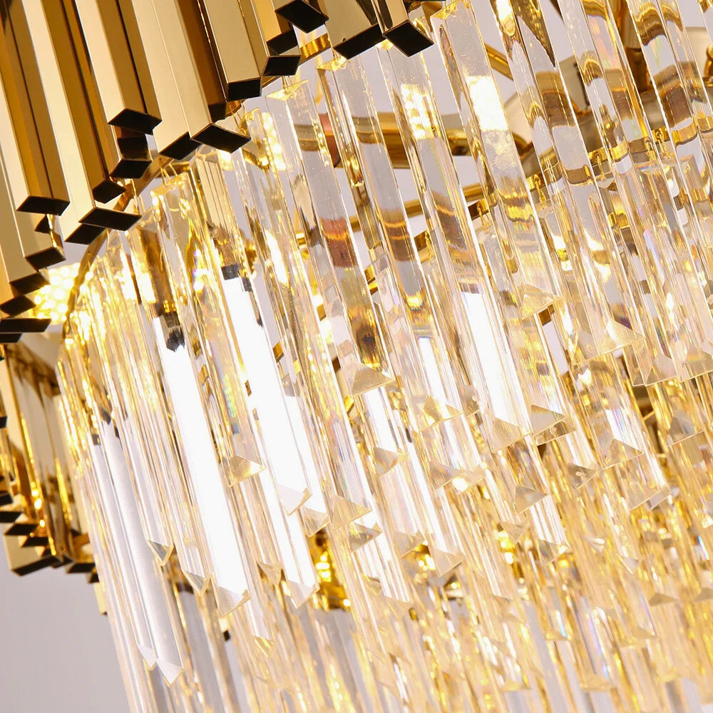 Astra Gold/Chrome Crystal Chandelier for Living Room & Dining Room-Crystal Chandelier-Manorlights