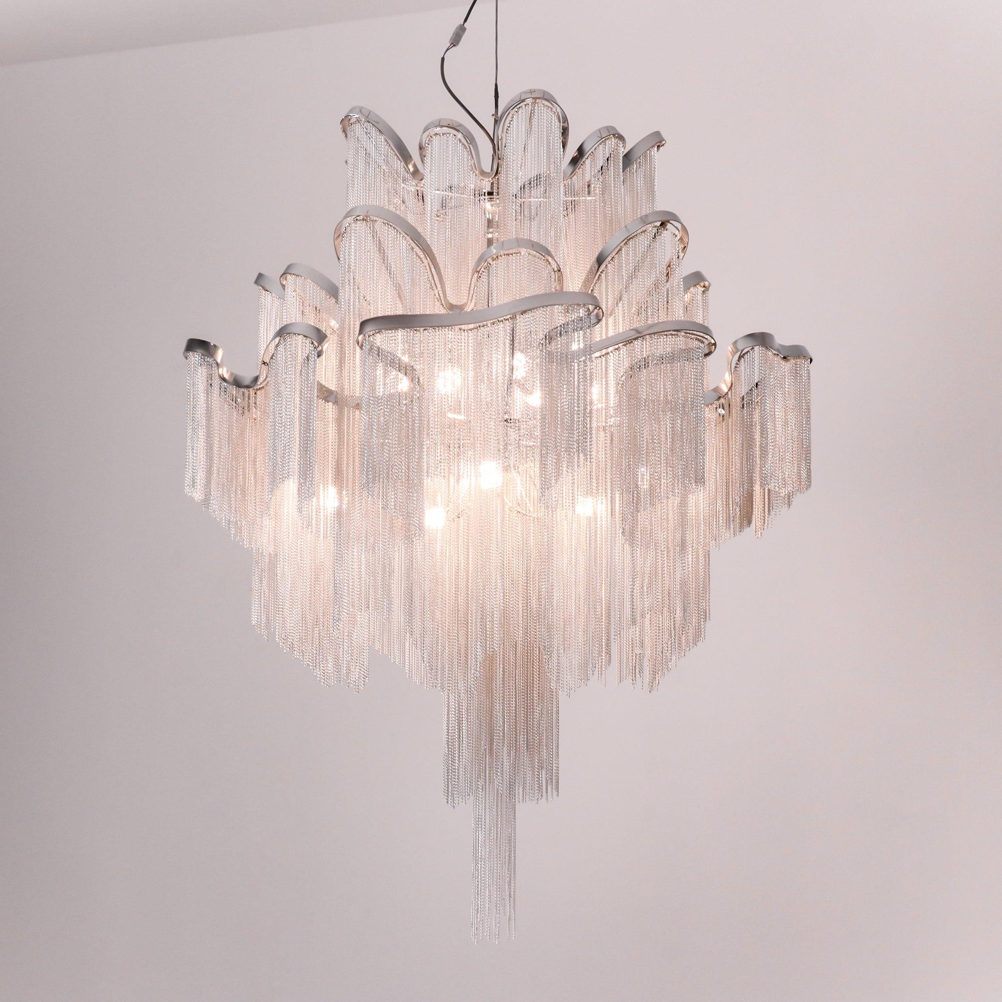 Stream Chain Chandelier-Chandelier-Manorlights