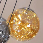 Ayla Bubble Art Contemporary Stairwell Chandelier for high ceiling staircase and foyer lighting