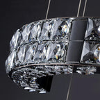 Aysha Black Crystal High Ceiling Entryway Light Fixture for high ceiling staircase and foyer lighting