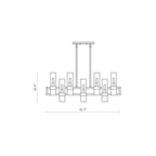 Brio Rectangles Chandelier 43"-chandelier for bedroom,chandelier for dining room,chandelier for stairways,chandelier for foyer,chandelier for bathrooms,chandelier for living room-Manorlights