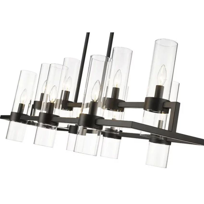 Brio Rectangles Chandelier 43"-chandelier for bedroom,chandelier for dining room,chandelier for stairways,chandelier for foyer,chandelier for bathrooms,chandelier for living room-Manorlights
