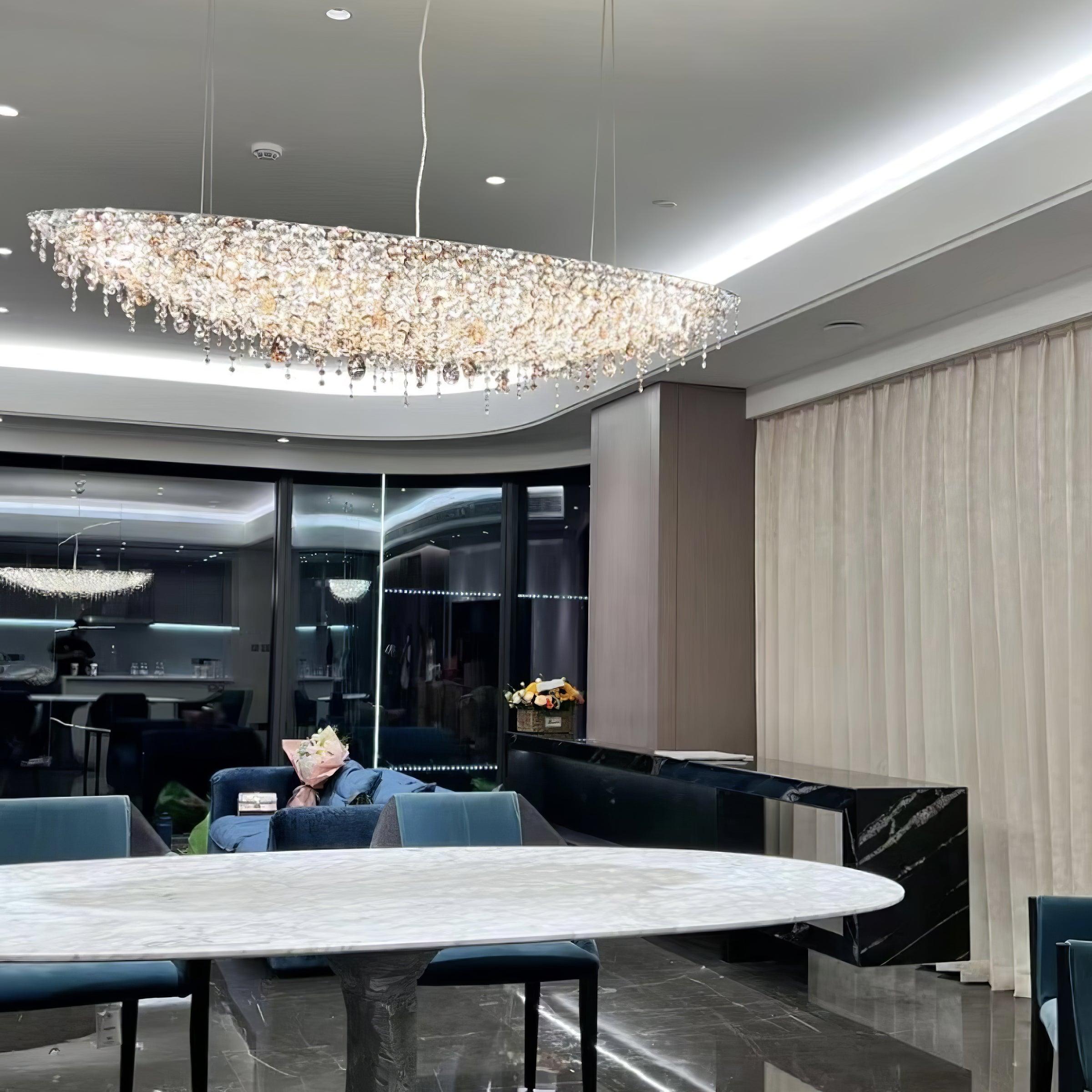 Elegant Boat Crystal Chandelier-Chandelier-Manorlights