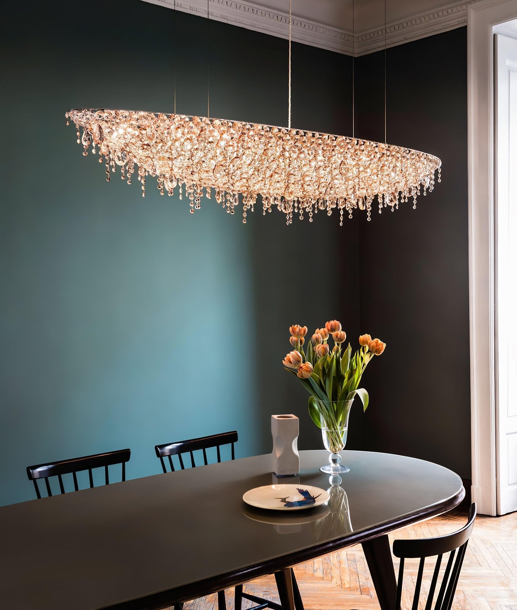 Elegant Boat Crystal Chandelier-Chandelier-Manorlights