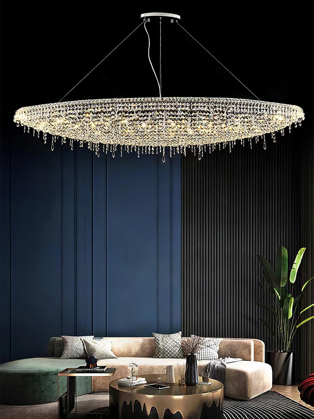Elegant Boat Crystal Chandelier-Chandelier-Manorlights
