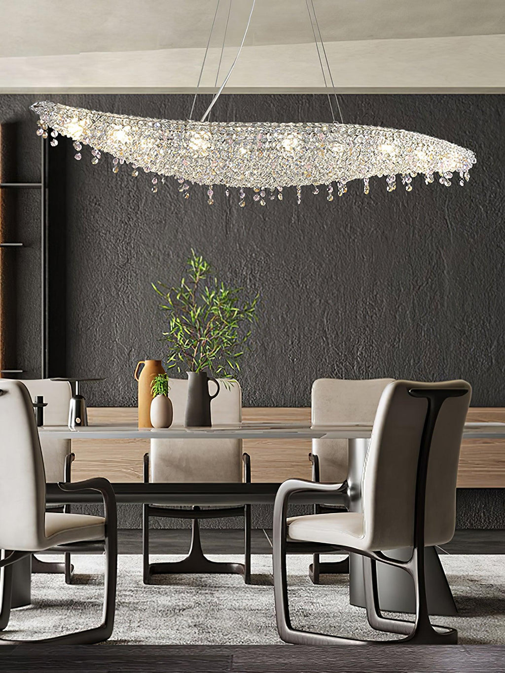 Elegant Boat Crystal Chandelier-Chandelier-Manorlights
