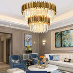 Bourbons Antoine Crystal Round Chandelier-chandeliers for dining room,chandeliers for stairways,chandeliers for foyer,chandeliers for bedrooms,chandeliers for kitchen,chandeliers for living room-Manorlights