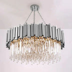 Bourbons Charles Crystal Round Chandelier-chandeliers for dining room,chandeliers for stairways,chandeliers for foyer,chandeliers for bedrooms,chandeliers for kitchen,chandeliers for living room-Manorlights