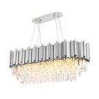 Bourbons Felipe Crystal Oval Chandelier-chandeliers for dining room,chandeliers for stairways,chandeliers for foyer,chandeliers for bedrooms,chandeliers for kitchen,chandeliers for living room-Manorlights