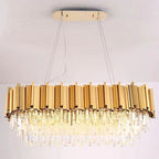 Bourbons Felipe Crystal Oval Chandelier-chandeliers for dining room,chandeliers for stairways,chandeliers for foyer,chandeliers for bedrooms,chandeliers for kitchen,chandeliers for living room-Manorlights