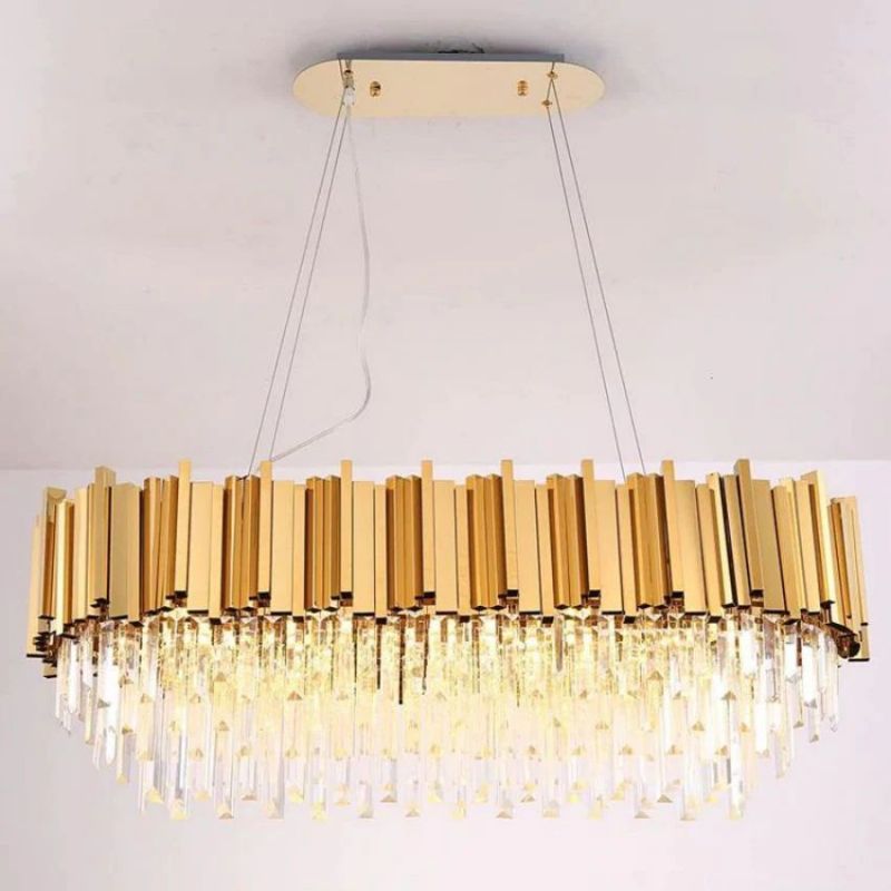 Bourbons Felipe Crystal Oval Chandelier-chandeliers for dining room,chandeliers for stairways,chandeliers for foyer,chandeliers for bedrooms,chandeliers for kitchen,chandeliers for living room-Manorlights