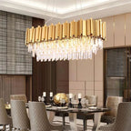 Bourbons Felipe Crystal Oval Chandelier-chandeliers for dining room,chandeliers for stairways,chandeliers for foyer,chandeliers for bedrooms,chandeliers for kitchen,chandeliers for living room-Manorlights
