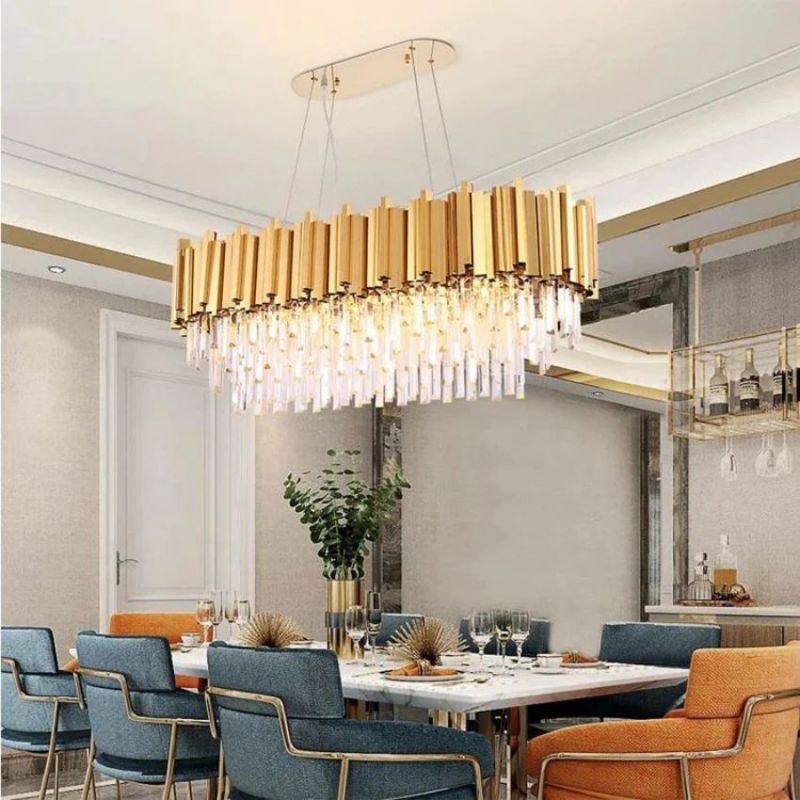Bourbons Felipe Crystal Oval Chandelier-chandeliers for dining room,chandeliers for stairways,chandeliers for foyer,chandeliers for bedrooms,chandeliers for kitchen,chandeliers for living room-Manorlights