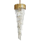 Bourbons Louis 2-Story Crystal Round Chandelier-Chandelier-Manorlights