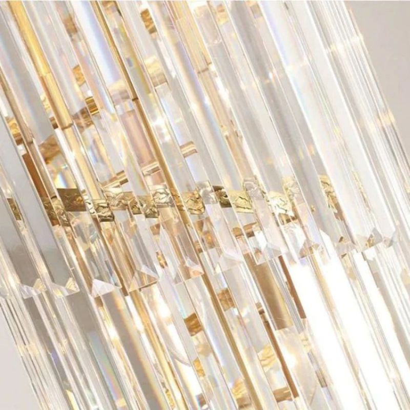 Bourbons Louis 2-Story Crystal Round Chandelier-Chandelier-Manorlights