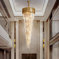 Bourbons Louis 2-Story Crystal Round Chandelier-Chandelier-Manorlights