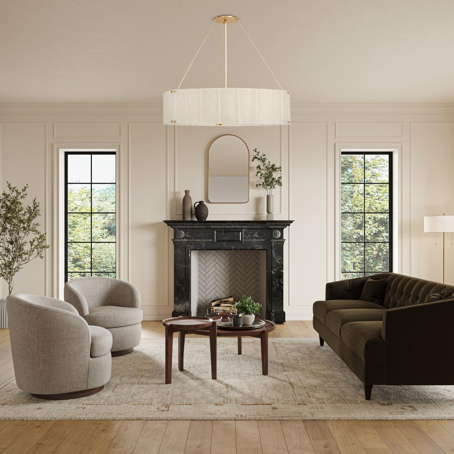 Willamette Round Crystal Chandelier-Chandelier-Manorlights