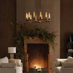 Cade Round Chandelier-Chandelier-Manorlights