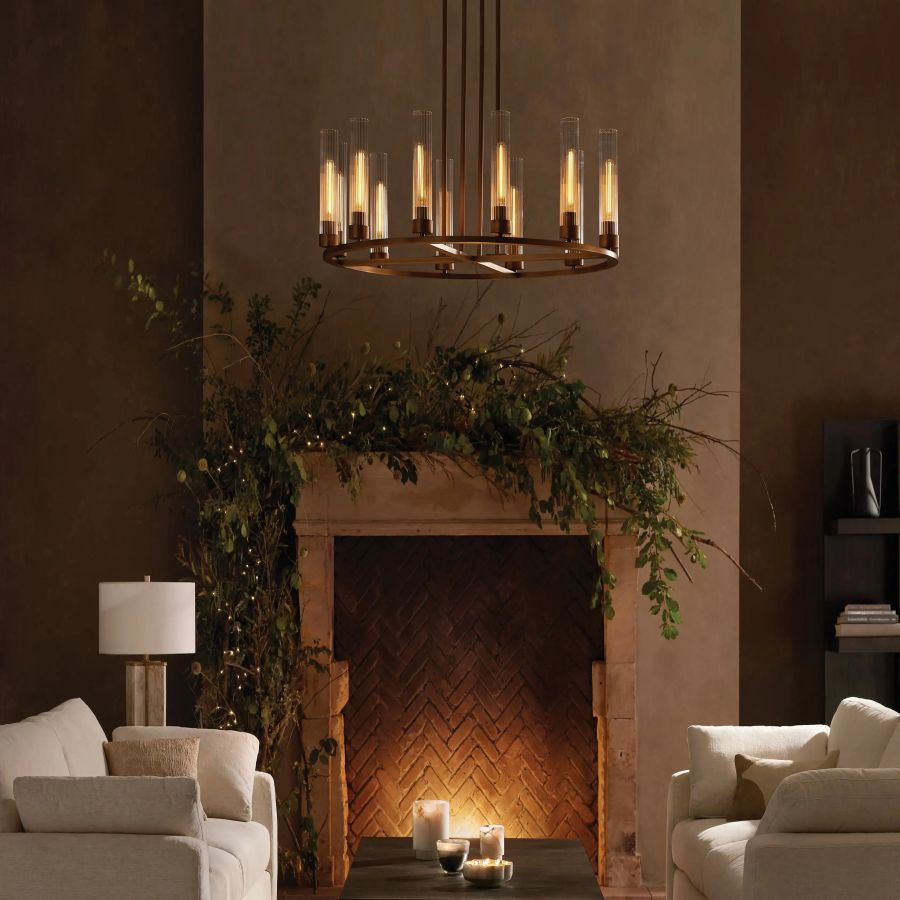 Cade Round Chandelier-Chandelier-Manorlights